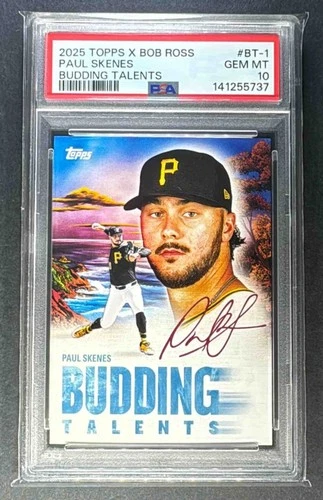 2025 TOPPS X BOB ROSS THE JOY OF BB BUDDING TALENTS #BT-1 PAUL SKENES PSA 10