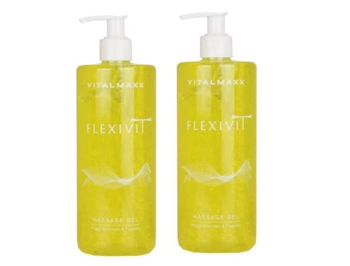 2x Gelenkwohl Massage Gel Körperpflege 500ml FLEXIVIT Knochen-Fit VITALmaxx *