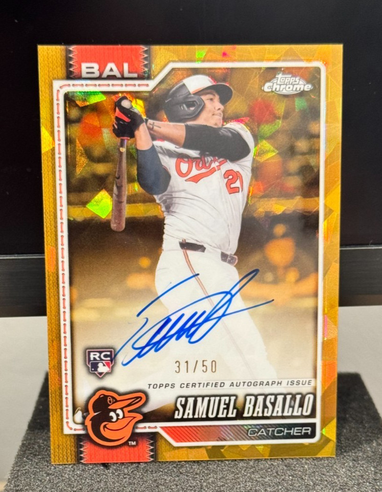 SAMUEL BASALLO #/50 SP RC AUTO! 2026 Topps Chrome Sapphire Gold ORIOLES RC AUTO