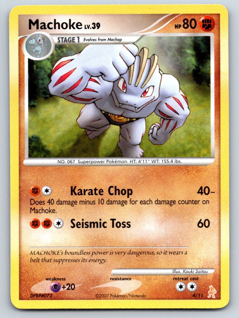 Machoke 53/130 Uncommon Diamond & Pearl Pokemon Moderately Played