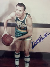 Autograph Photo Slater Martin LA Lakers Hall Of Fame