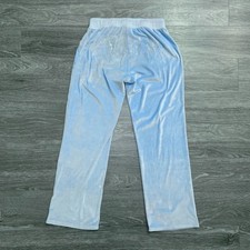 Wmns Juicy Couture Baby Blue Velour Drawstring Sweatpants Sz. M