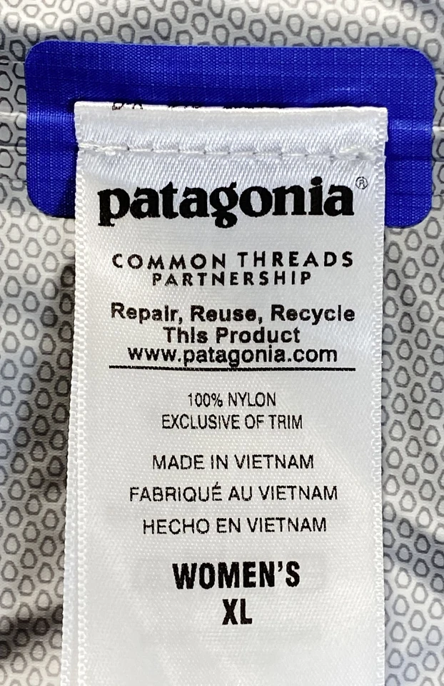 Chaqueta de lluvia Patagonia para mujer púrpura Torrentshell con capucha cremallera completa talla XL Foto 4 de 4