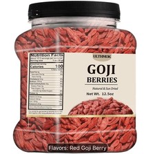 Organic Dried Goji Berries, 12.5 Oz Non-Gmo, Vegan Wolfberries, Perfect f