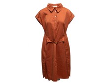 Orange Valentino Cotton & Silk-Blend Dress Size US 12