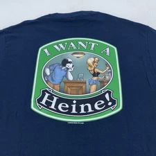 Vtg Big Dogs I Want A Heine Shirt Men Large Hiney Joke Beer Funny Joke Sex Tee