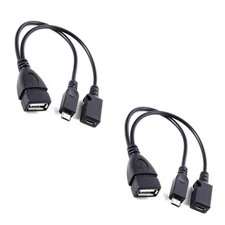 [2 Pack] OTG Cable Adapter, 2-1 USB Cable for Firesticks 4K/4K Max/Cube/Lite/2Nd
