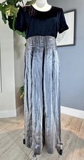 VTG 90s Molly Malloy Velvet/Metallic Jumpsuit/Romper Women’s 12 Wide Leg