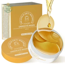 Hydrogel Eye Patches for Dark Circles, Puffy Eyes & Wrinkles - Collagen & Hyalur