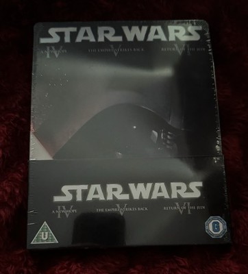 Star Wars Original Trilogy - Episodes 4 5 6 in Darth Vader Steelbook. Zavvi