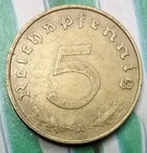WWII Germany Third Reich 5 Reichspfennig 1938-A Berlin Coin, Combined Shipping  — photo 2