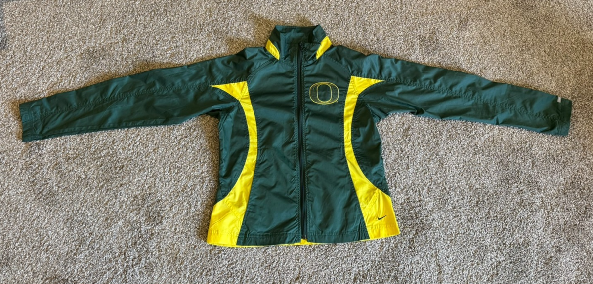 Nike Oregon Ducks Vintage Full Zip Lightweight Windbreaker Jacket 