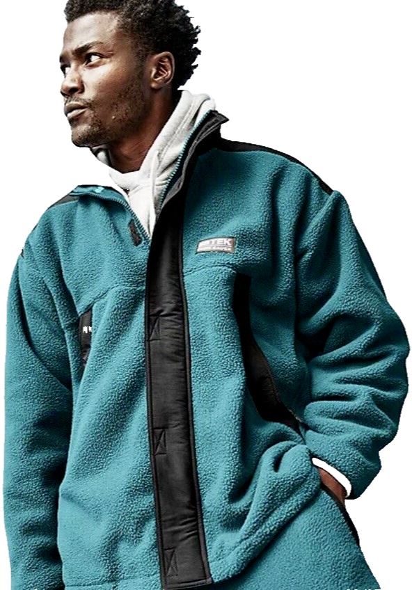 Eddie Bauer EBTek Fleece Full-Zip Mock - Dark Teal - Size Medium