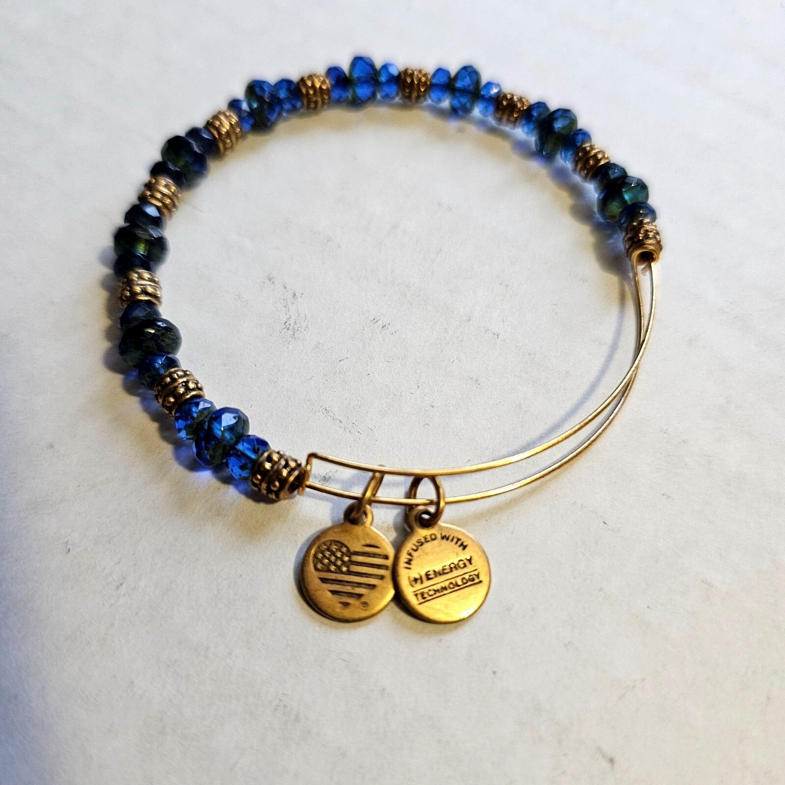 Alex and Ani Beaded Stretch Bangle Bracelet Gem