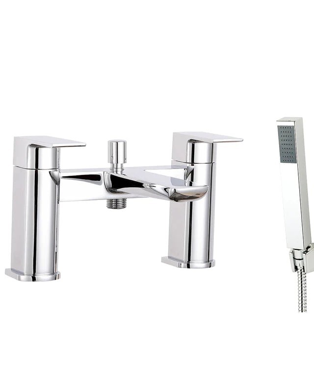 ISUMM™ Bath Shower Mixer Taps Deck Mounted Black Bathroom Bath