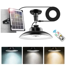 Solar Shed Light Wall Mounted Lamp with Remote Control Outdoor Lights Waterproof