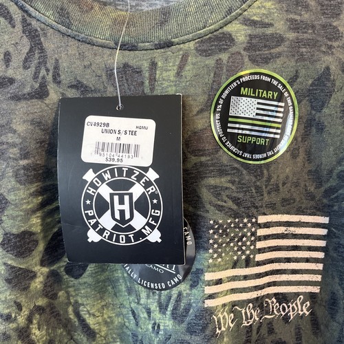 Howitzer Patriots Shirt, Men's Size Medium, Green Black, Camouflage - Picture 2 of 8