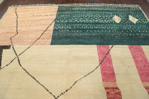 Thick-Plush Modern Moroccan Berber Geometric Handmade Oriental Area Rug 10x15 - Picture 9 of 12
