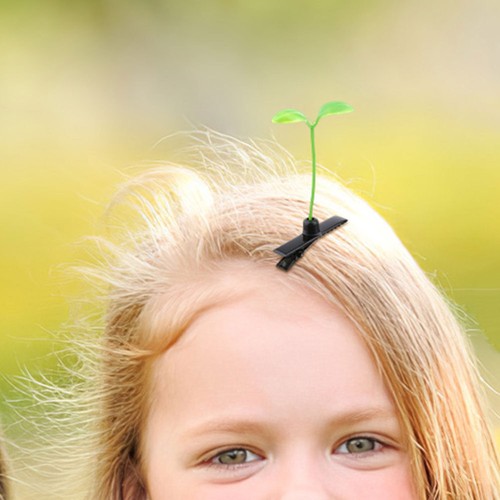 12PCS Sprout Beans Hair Clips Bean Sprout Hair Clips Plant Grass Hair Barrette - Picture 3 of 12