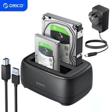 ORICO Dual Bay USB 3.0 External Hard Drive Enclosure Off Clone for 2.5/3.5'' HDD