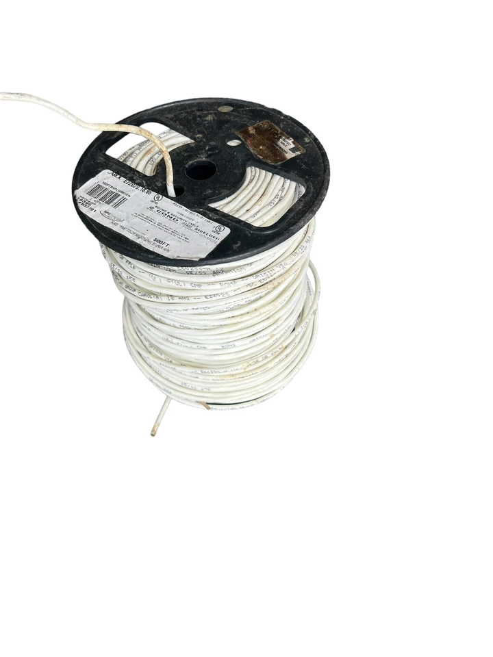 NUEVO CAROL E2202S.18.86 cable de datos, plenum, 2 cables, blanco, 500 pies 4DPN7 Foto 2 de 4