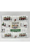 Berkshire Peanuts Santa Snoopy  Christmas Caroling Queen Sheet Set New