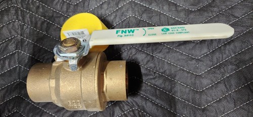 FNWX411CK 2" Brass Ball Valve; 600 WOG; Sweat Ends