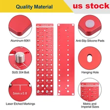 Nut and Bolt Thread Checker 28 Thread Identifier Gauge Inch and Metric Screw US