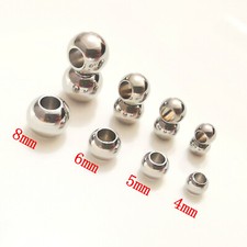High quality 100pcs Shiny Loose beads stainless steel Jewelry Finding/Making DIY