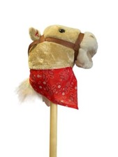 Plush Horse Riding Stick w/ Sound 35.5-Inch Interactive Toy with Music for Kids