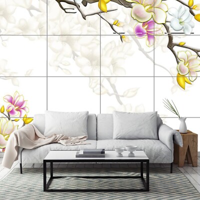 3D Flower Branch ZHUA7128 Wallpaper Wall Murals Removable Self-adhesive Ann 24