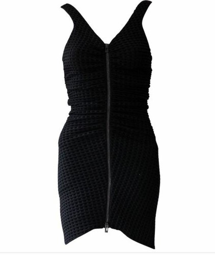 CHANEL 40 4 Bodycon Dress Black Front 