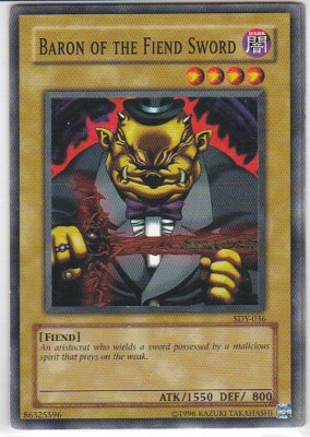 M) Yugioh - Konami - Yu-Gi-Uh! - Baron of the Fiend Sword - SDY-036 - Card 