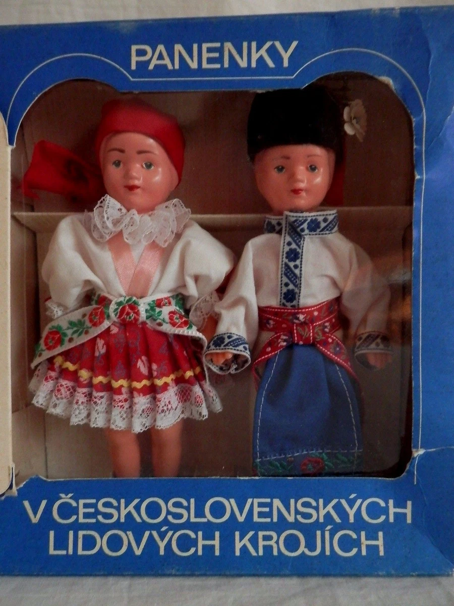 Vintage PANENKY Czechoslovakian Folk Dolls In National Costumes by