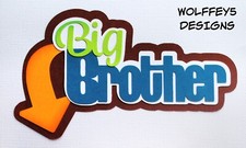 CRAFTECAFE BROTHER TITLE premade paper piecing scrapbook diecut page piece 3D