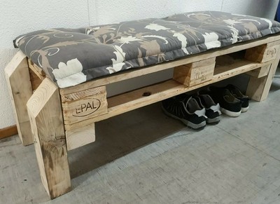 Sitzbank Bank Europalette Palette Holz Garten Mobel Gartenbank Vintage Shabby Ebay