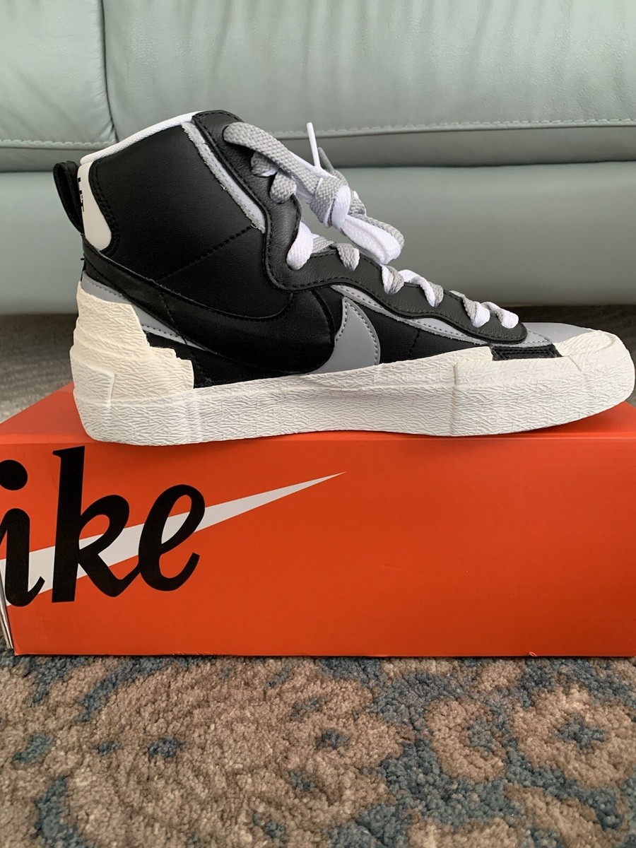 Nike Sacai Blazer Mid Black Wolf Grey Gum Sole (BV0072-002