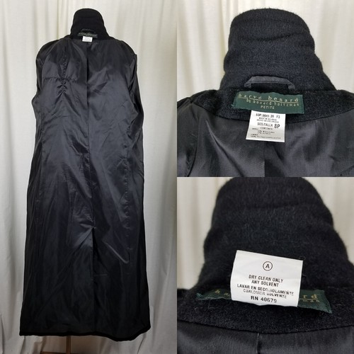 Harve Bernard Petites Alpaca Mohair Wool Long Maxi Peacoat Dress Coat Womens 8P - Picture 6 of 6