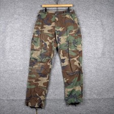 Vintage Military Cargo Pants Mens 30x30 Woodland Camo Baggy Skater Streetwear