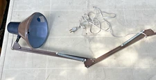 vintage Luxo brown Drafting Desk Lamp Adjustable spring-arm architectural