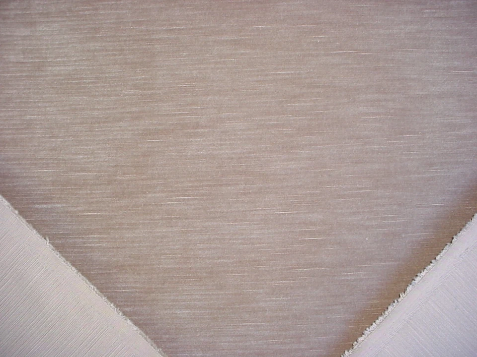 1-1/4Y Kirkby K5055 Orion Linen Beige Textured Velvet Drapery Upholstery Fabric - Image 4 of 4