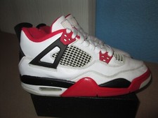 2020 AIR JORDAN 4 RETRO (GS) WHITE /FIRE RED/...