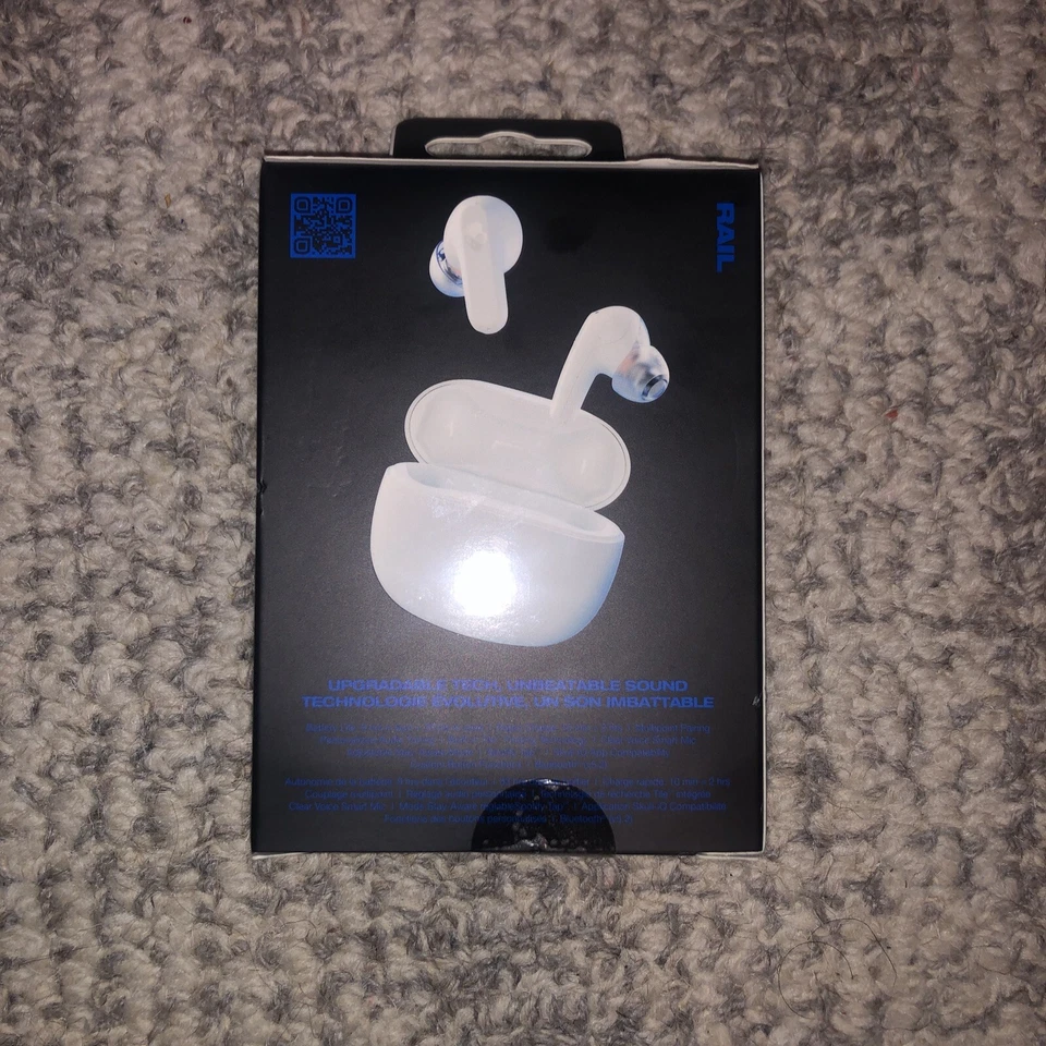 Skullcandy Rail In-Ear Wireless Earbuds Bone Orange Glow S2RLW-Q751 - Image 2 of 2