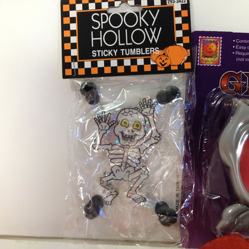 Vintage Halloween Lot 1990's Gibson Ghost Scarecrow, Ghoulies Blinkers, Tumblers - Picture 4 of 10