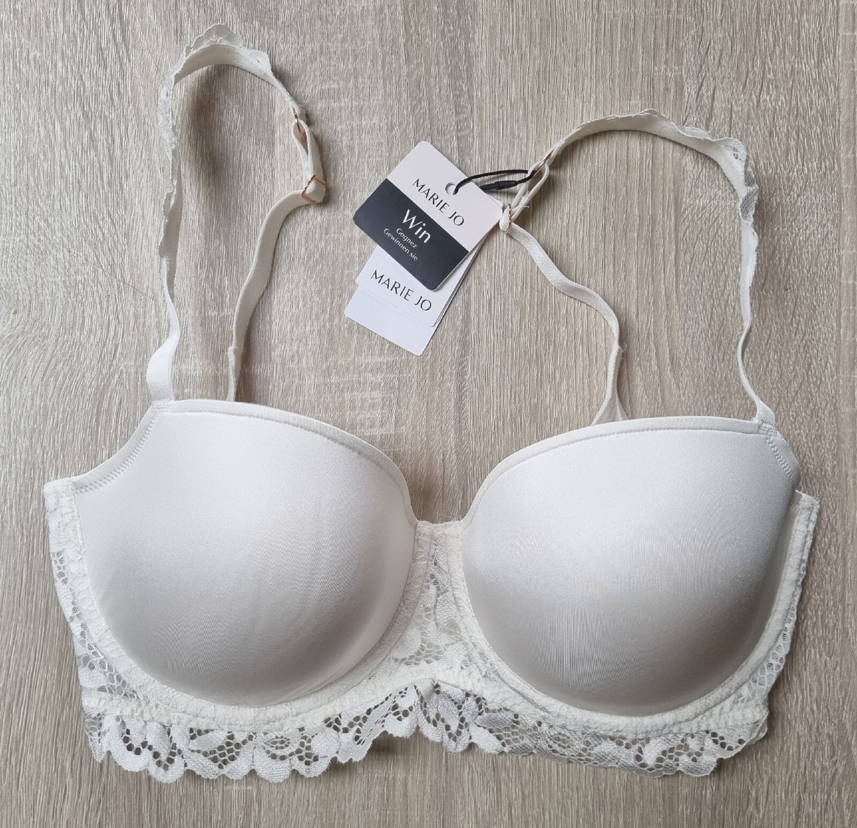 Ensemble Soutien-Gorge & Culotte Marie Jo 90D - Bonnet D, Taille 90 - Crème, Armature - Neuf Avec Étiquettes