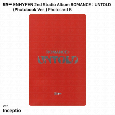 Enhypen 2nd Studio Album ROMANCE:UNTOLD Official Photocard