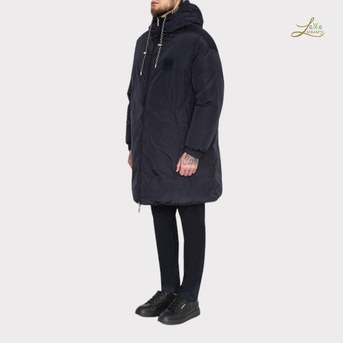 Emporio Armani Reversible Logo Patch Hooded Down Coat Size 50 - Picture 9 of 12