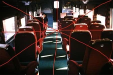 Original 1971 New Haven Passenger Car Interior View Slide 9639