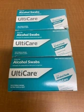Lot Of 3 Ulticare Sterile Alcohol Swabs( Isopropyl Alcohol 70%) 100/box