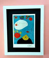 JOAN MIRO  + BEAUTIFUL 1962 SIGNED PRINT + VINTAGE + FRAMED + BUY IT NOW!!